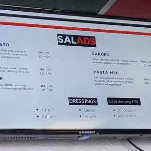 menus and prices