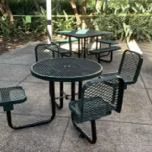 a table and chairs