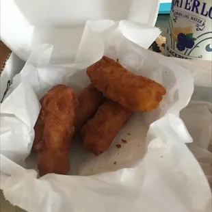 Mozzarella sticks are delicious