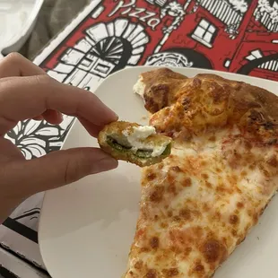 8 Pieces Jalapeno Poppers Cheese Pizza