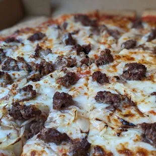 Hamburger (beef) and onions