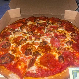 Pepperoni and sausage