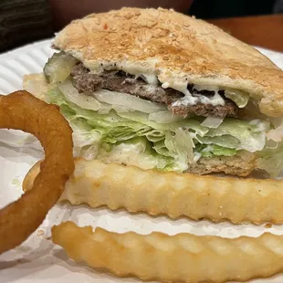 Hamburger special we order Onion Rings on the side