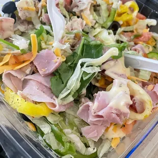 Turkey ham chef salad