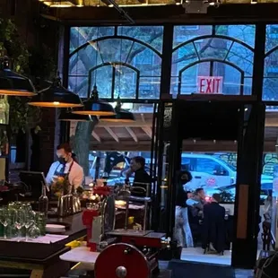 Store front during service