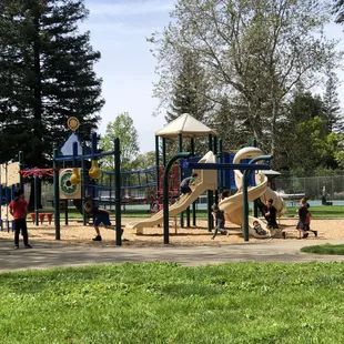 Separate big kid playground