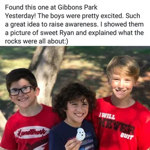 Love seeing pics when our rocks are found  #rocksforryan