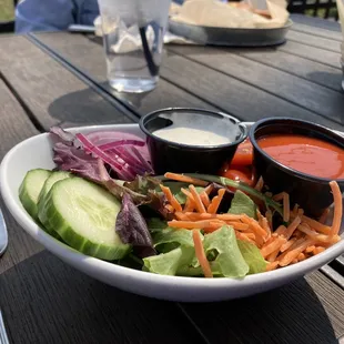 French Onion soup and a side salad.