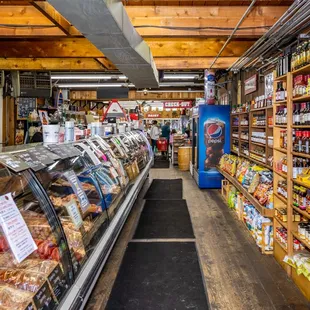 the inside of a grocery store