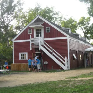 getting the barn ready for the reception