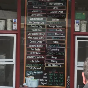 the menu