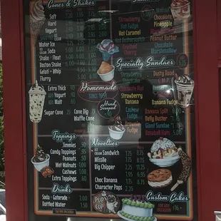 the menu