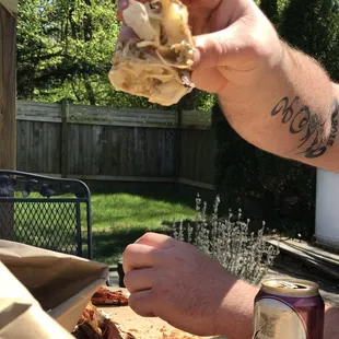 An empty crab