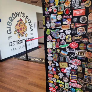 Pop Shop stickers and Gibroni's mural