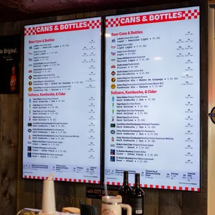 Bar menu  16 beers on draft Craft beer Signature cocktails