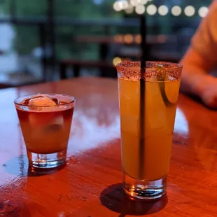 Bonita (right, tall) and I thiiiink that's the Penicillin on the left.