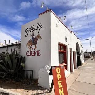 This is the World Famous Giddy Up Café originally opened by the Internationally Famous singer/songwriter Rooster Blackspur.