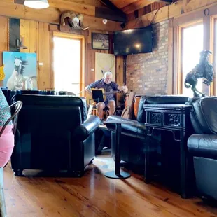 Listening to Troy Dancer do his thing. Such great vibes love this place.