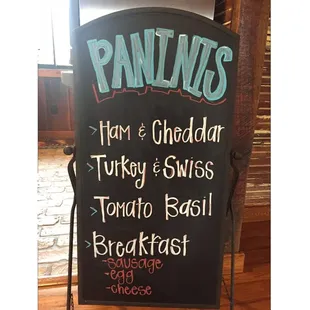 a menu sign