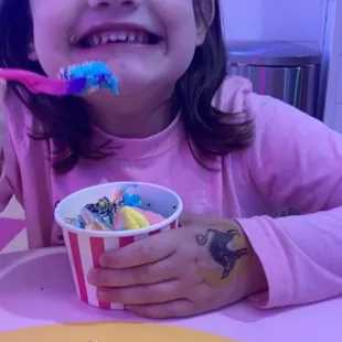 A satisfied 5 year old