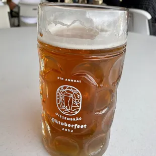 a glass of beer