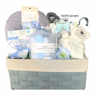 Baby boy gift basket