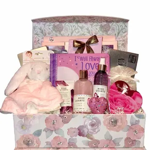 Valentine's Day gift basket for a mommy to be