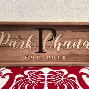 Custom ordered and purchased Family signage