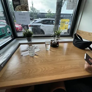 Our table by the door, for 2