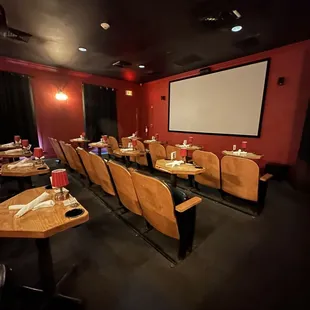 Private theater at night!  Adorable!