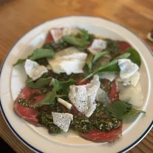 Beef Carpaccio. Arguably the best thing I have eaten in 2023... and I&apos;m not really a carpaccio gal.