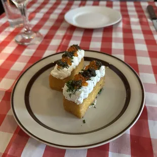 Polenta and caviar