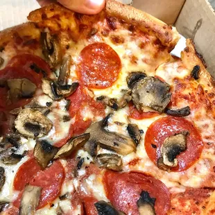 Pizza mushroom &amp; pepperoni