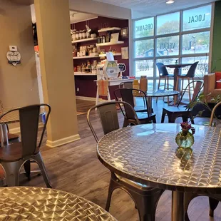  a view of the dining area