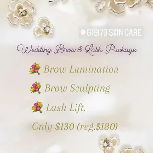 Wedding brow &amp; Lash special