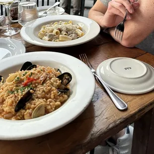 Rigatoni Pulcinella Risotto Pescatore