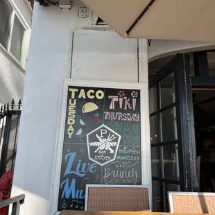 Cute sign out front