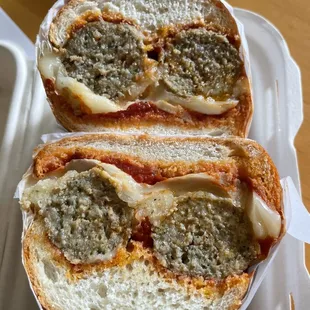 Meatball Sub Sandwich, nice and toasty