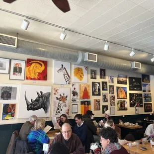 Just a small fraction of the local art on the walls!