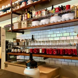 Sitting behind the back counter is easier on the eyes.