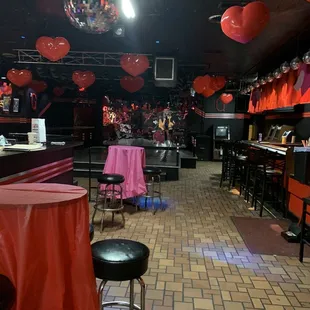 The valentine show decorations