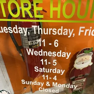 store hours