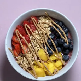 Nutty açai bowl.