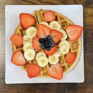 waffles, food