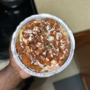 Buffalo chicken ranch fries