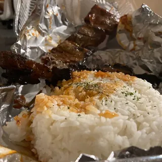 Chicken(2) BBQ Skewers w/ Rice