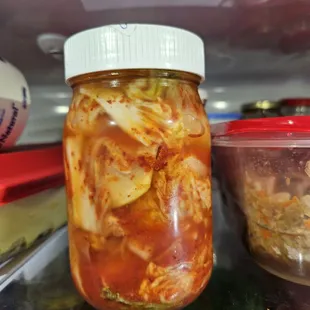 Gigi makes the Kimchi and we grabbed a jar that was recently made.