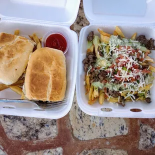 Gigi&apos;s fusion Cubano and steak fries