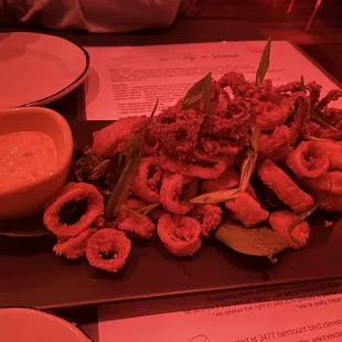 Calamari fritti with whole grain mustard aioli