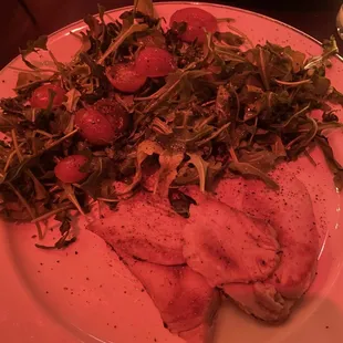 Arugula salad w roasted turkey